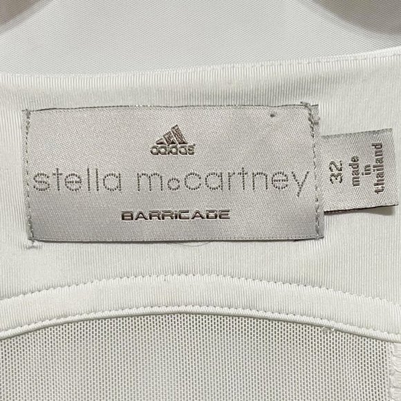Stella McCartney for Adidas XS Orange White Mesh Detail Racerback Tank Top - Picture 5 of 6